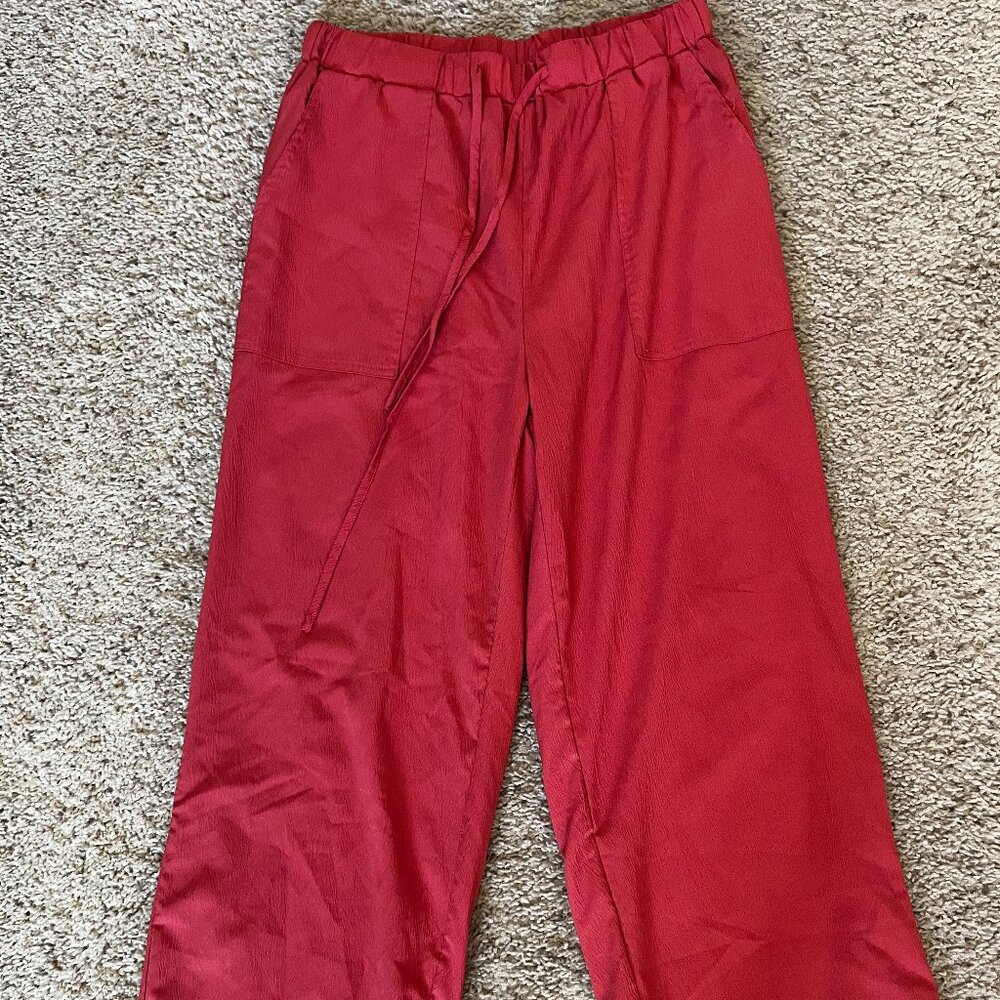 Bright Pink/Orange Stretch Drawstring Trouser Pant